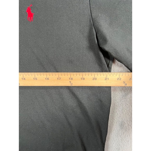 Ralph Lauren Golf Polo Shirt Mens Medium Black Performance Pony Logo Stretch - Picture 3 of 11